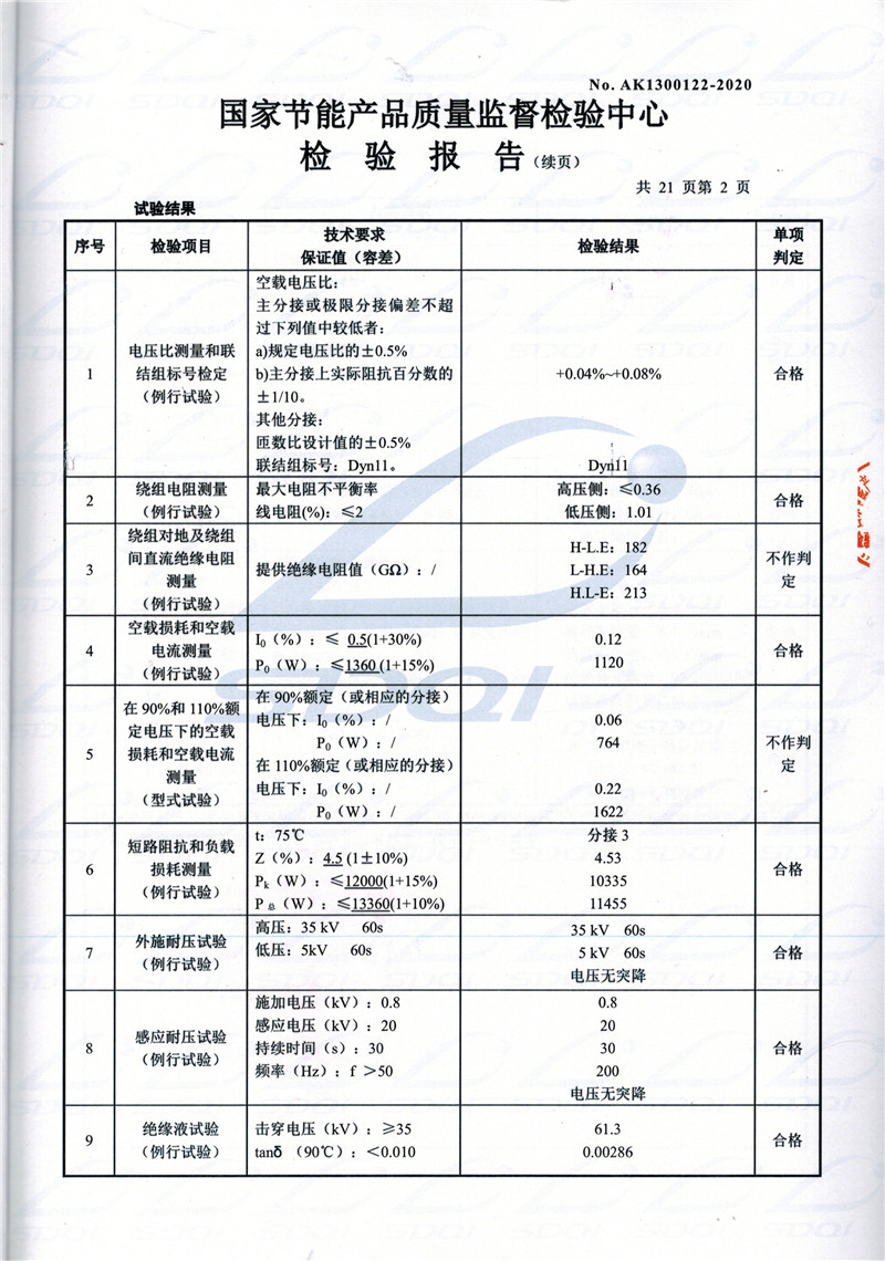 高低压试验报告-S11-1250登封登封登封油浸式变压器-2.jpg